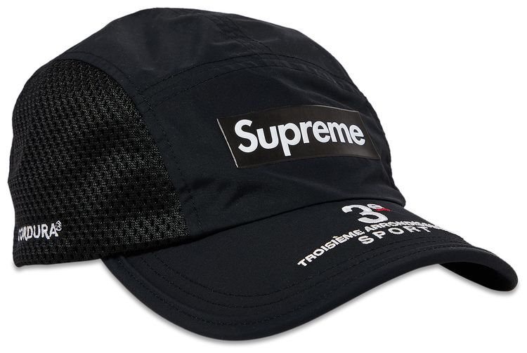 Supreme Mesh Side Panel Camp Cap Black