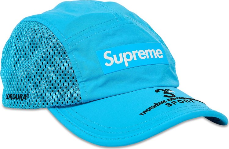 Supreme Mesh Side Panel Camp Cap Cyan