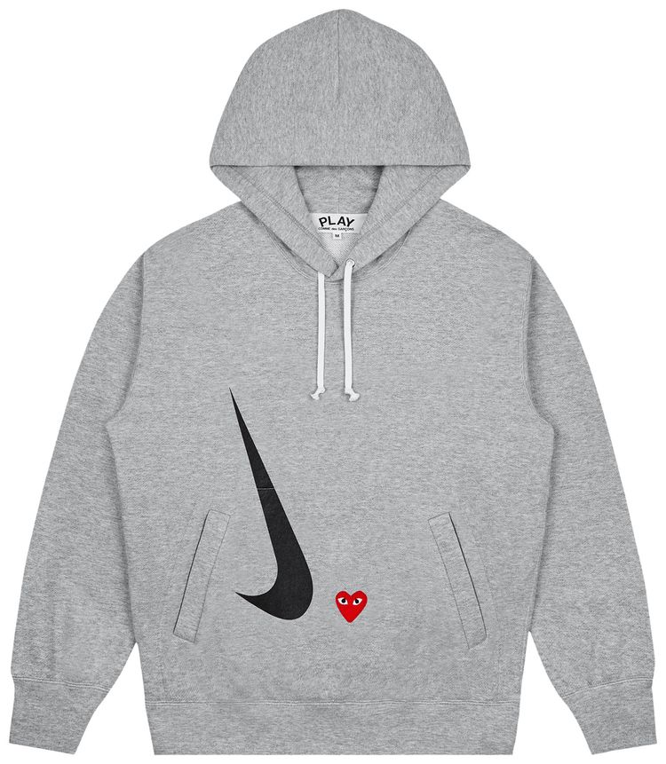 Nike Womens x Comme des Garcons PLAY Hoodie Grey