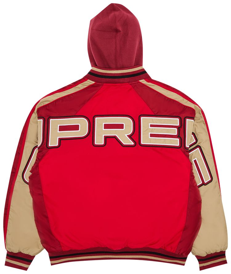 Supreme Hooded Stadium Jacket Red
