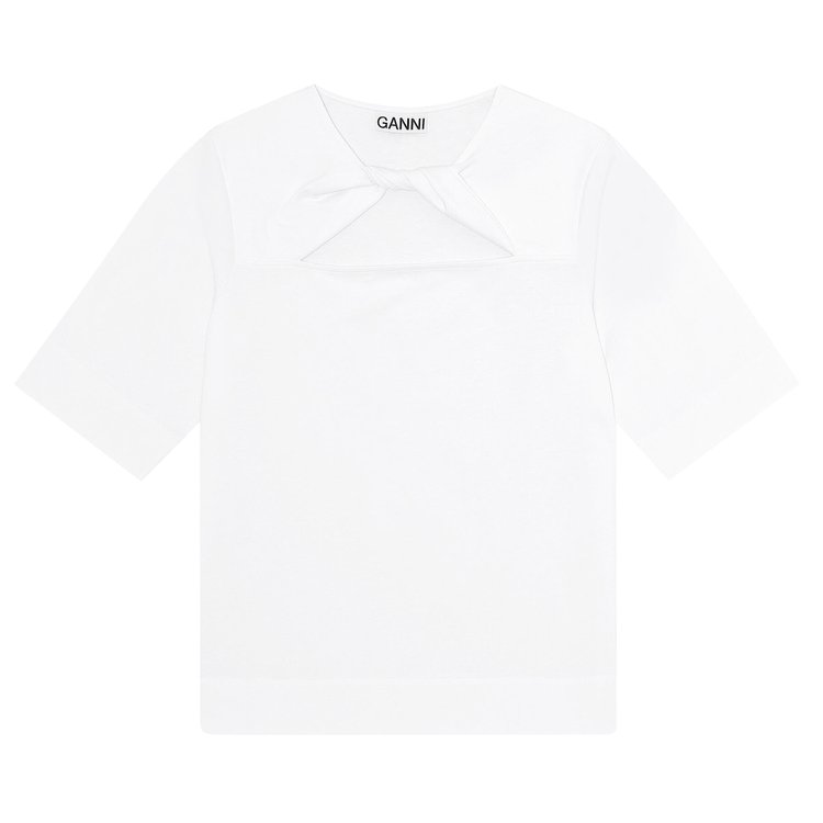 GANNI Twist T-Shirt 'Bright White'