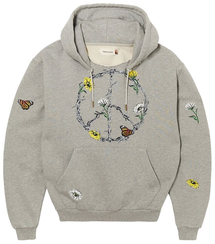Honor The Gift Iron Peace Hoodie Athletic Grey
