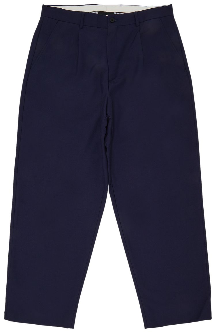 Supreme Pleated Trouser Navy