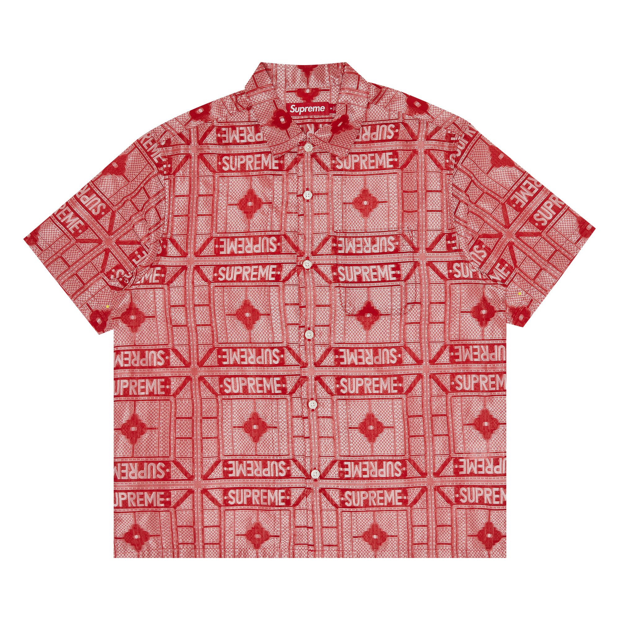 Buy Supreme Tray Jacquard Short-Sleeve Shirt 'Red' - SS24S25