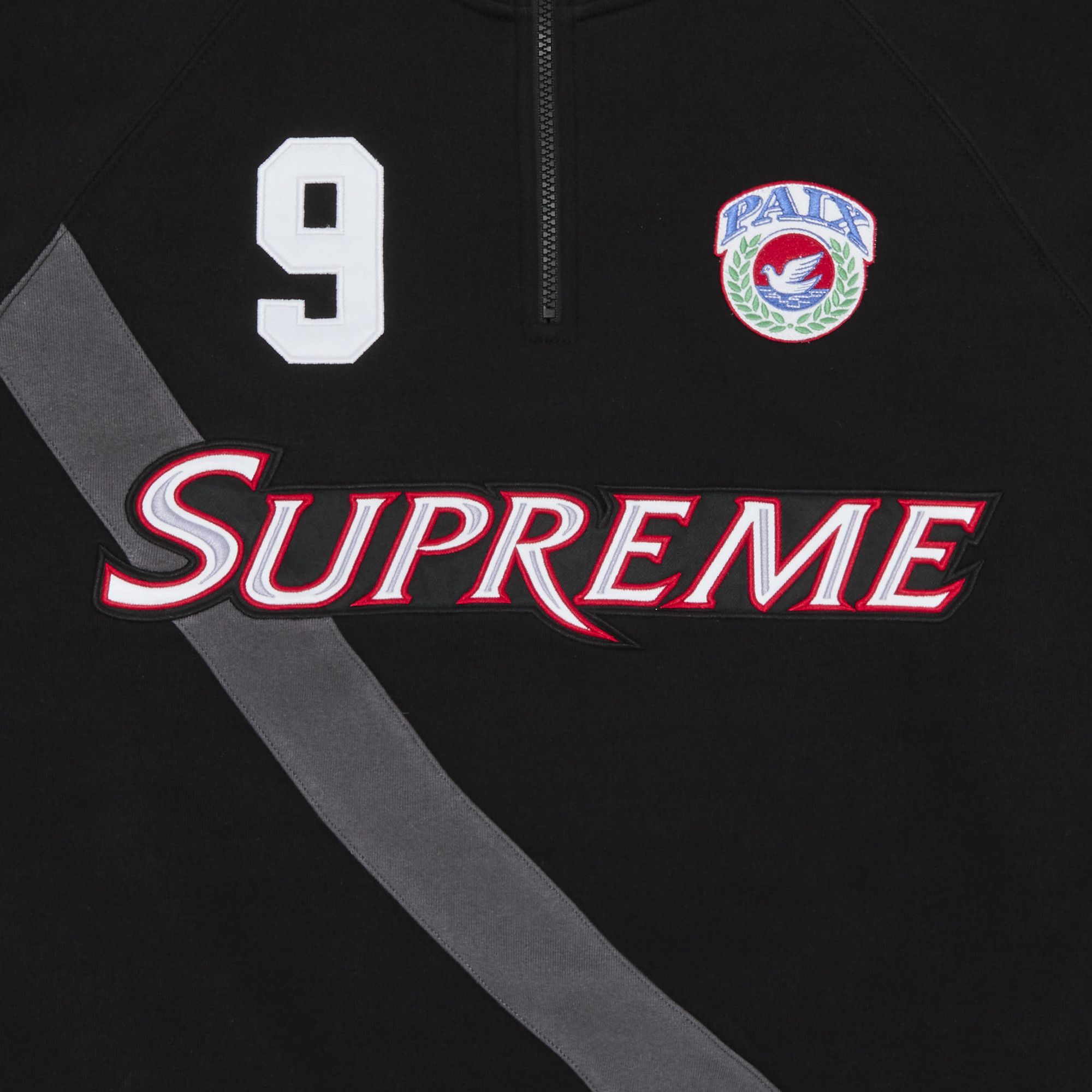 Size xl Supreme Equipé Half Zip Sweatshirt 'Black'