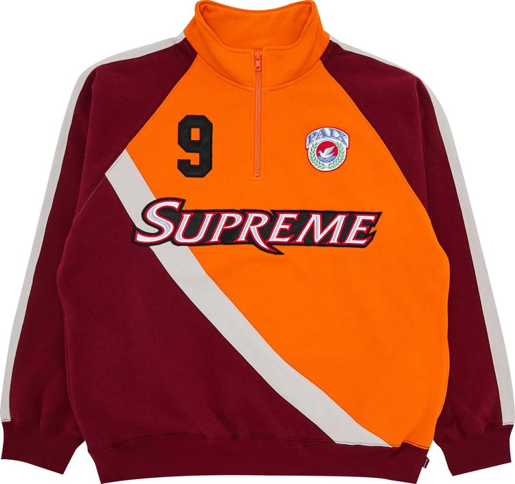 Supreme Equipé Half Zip Sweatshirt 'Dark Orange'