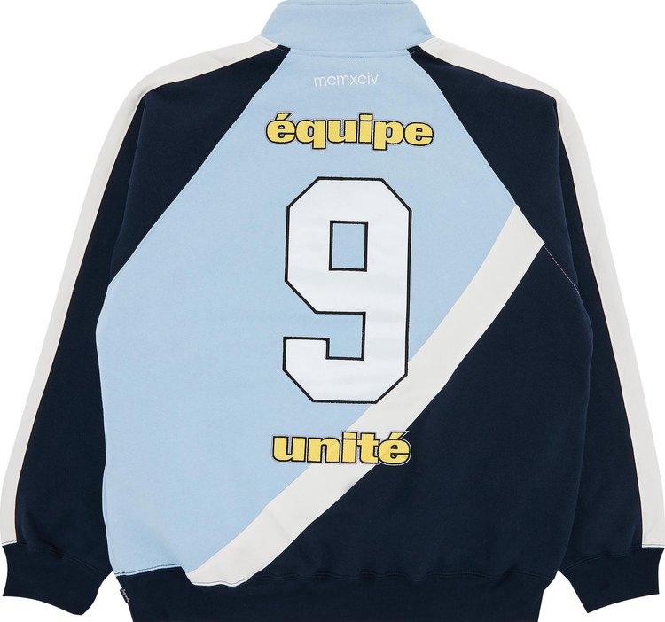 Supreme Equipe Half Zip Sweatshirt Light Blue