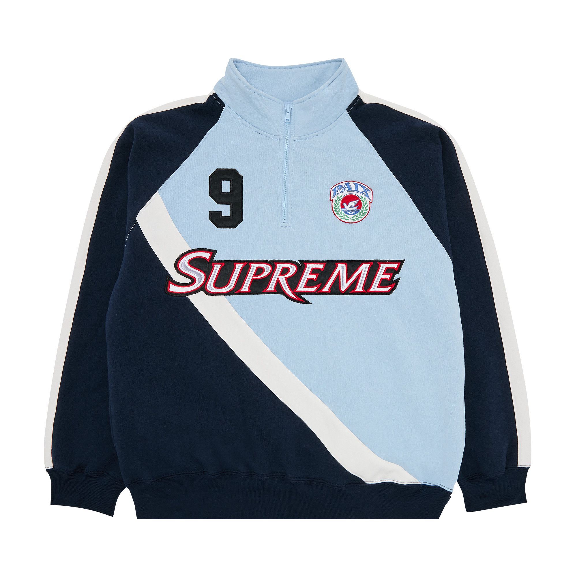 Buy Supreme Equipe Half Zip Sweatshirt Light Blue SS24SW55 LIGHT BLUE GOAT CA