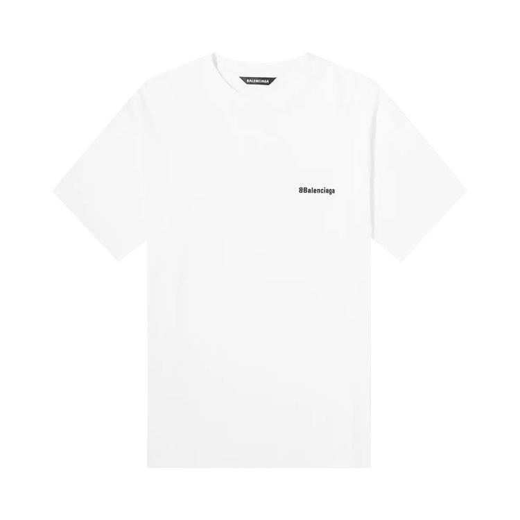 Balenciaga Corporate Logo Tee WhiteBlack