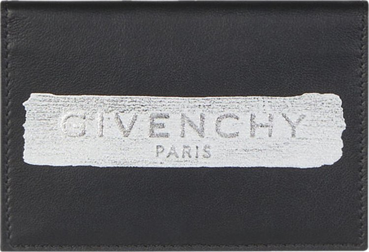Givenchy Card Holder With Latex Band 'Black/Silver'