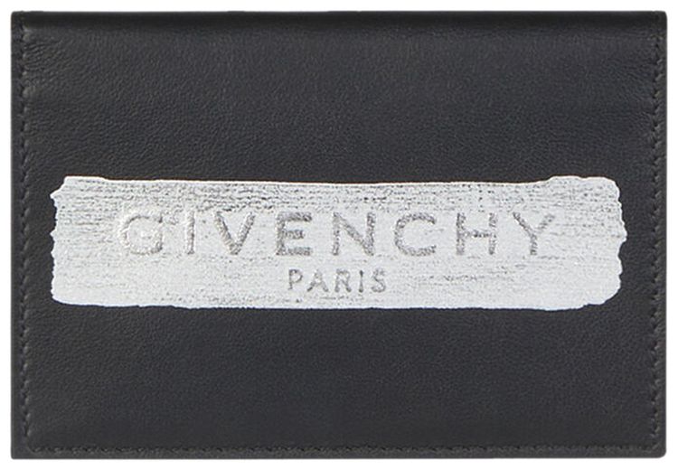 Givenchy Card Holder With Latex Band BlackSilver