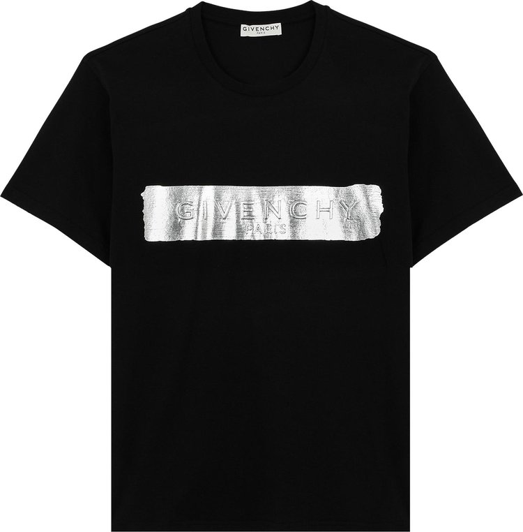 Givenchy T-Shirt With Latex Band 'Black'