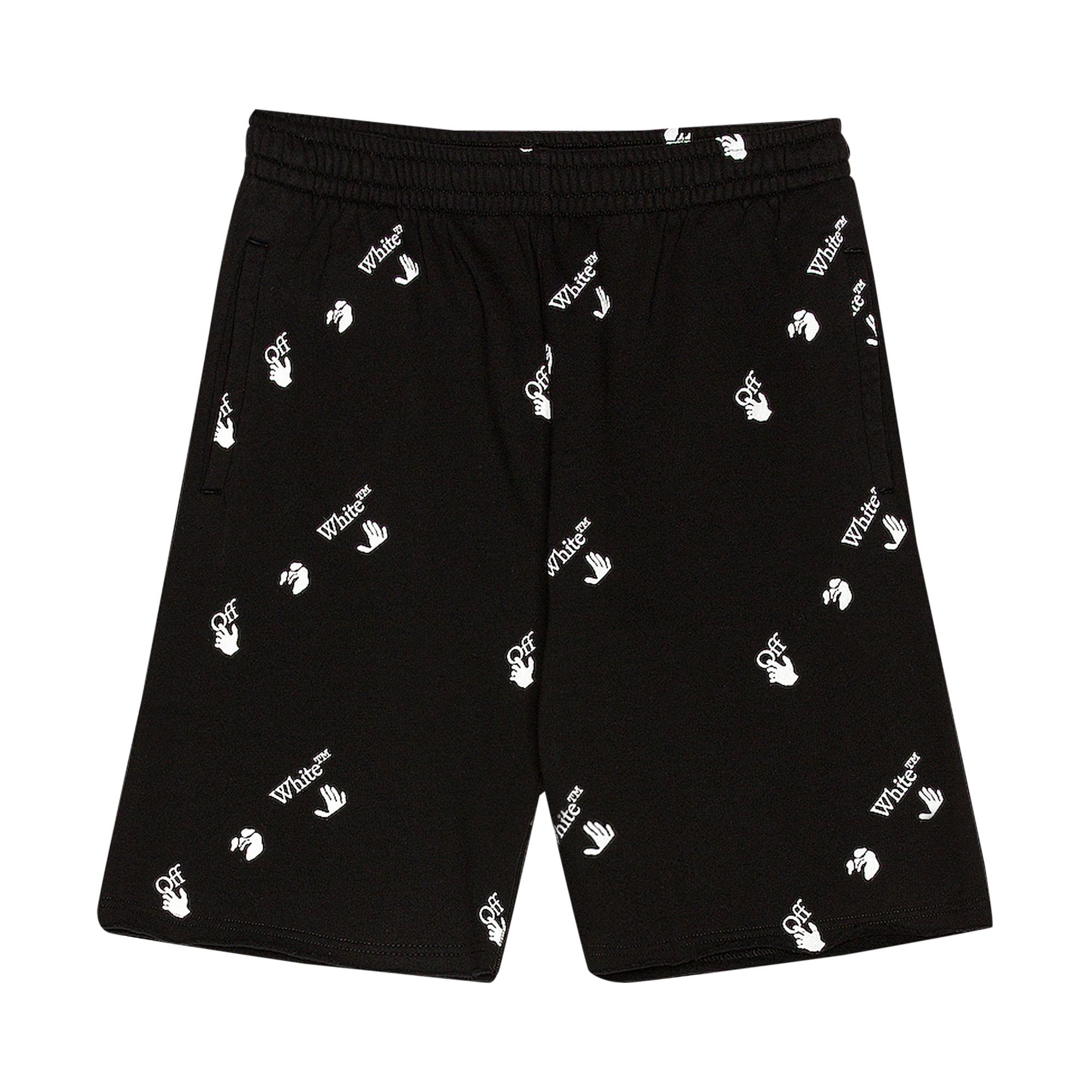 Buy Off-White Logo Allover Sweatshorts 'Black/White