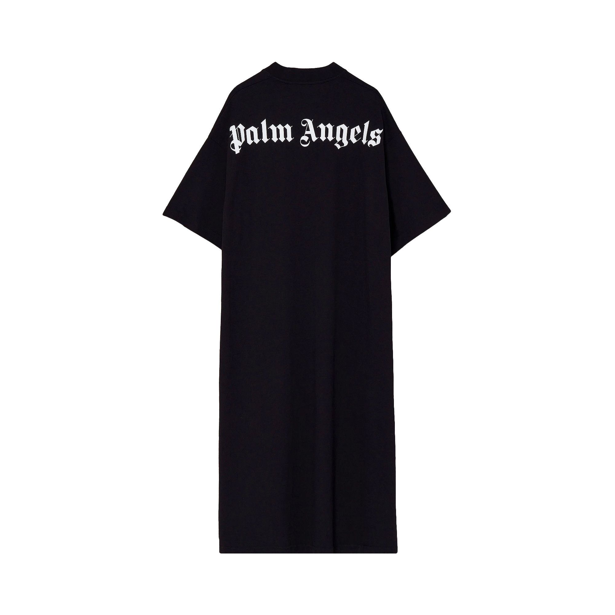 Buy Palm Angels Logo-Print T-Shirt Dress 'Black/White