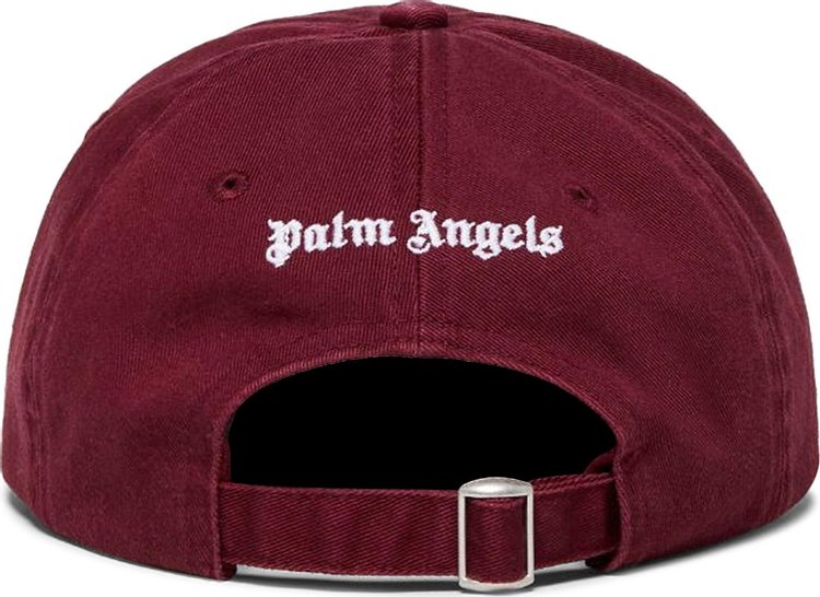 Palm Angels Teddy Bear Baseball Cap BurgundyBrown