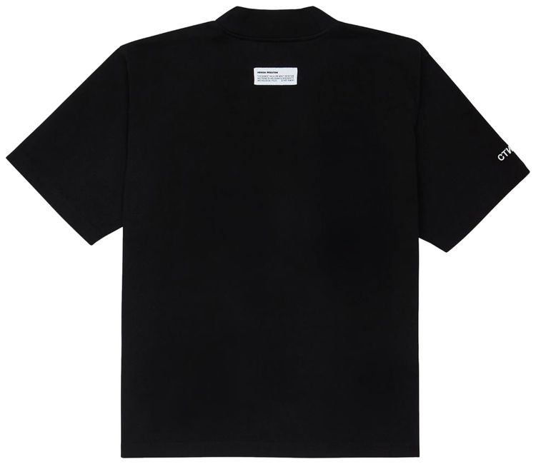 Heron Preston Mock Neck Pocket T Shirt BlackWhite