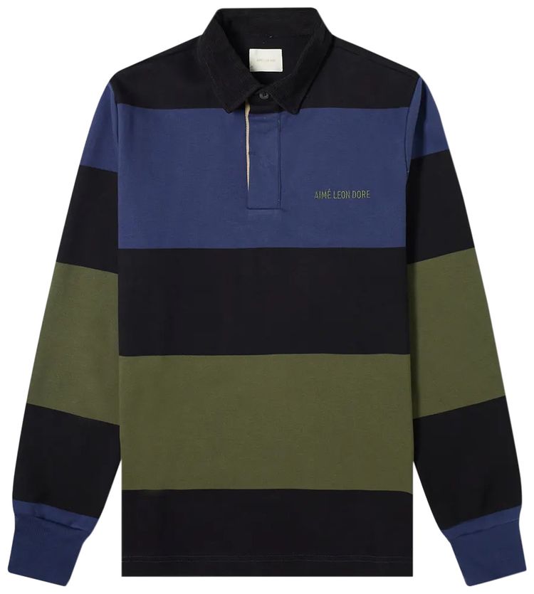 Aime Leon Dore Striped Rugby Shirt Multi Cedar