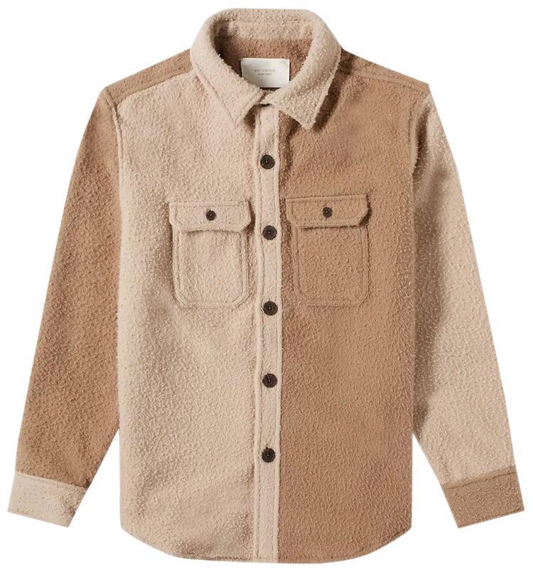 Aime Leon Dore Boiled Wool Overshirt Tan Combo