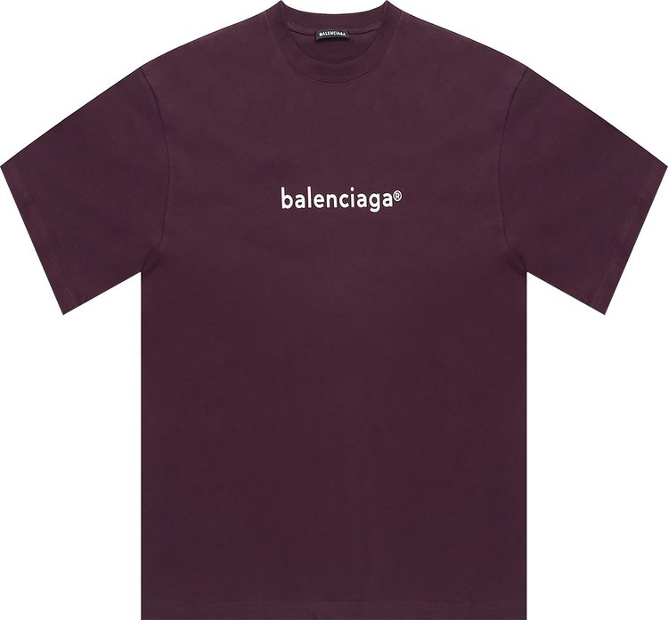 Balenciaga New Copyright T-Shirt 'Eggplant/White'