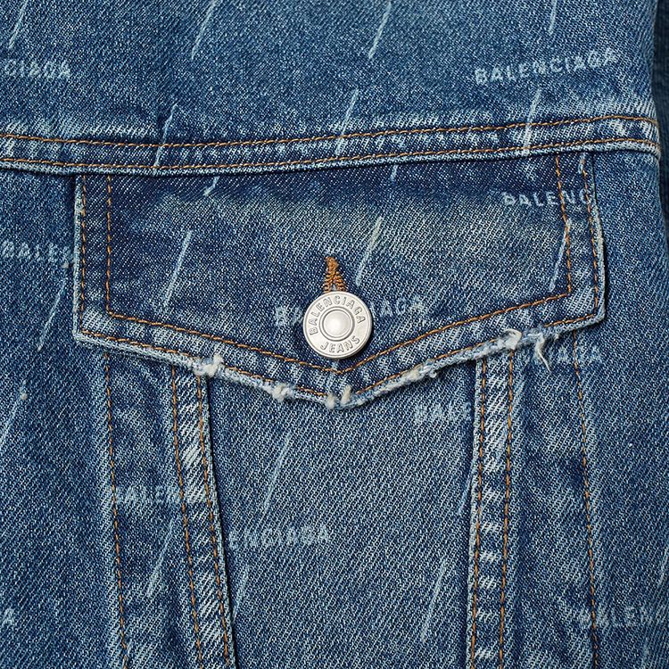 Balenciaga Oversized Denim Jacket Authentic Dark Blue