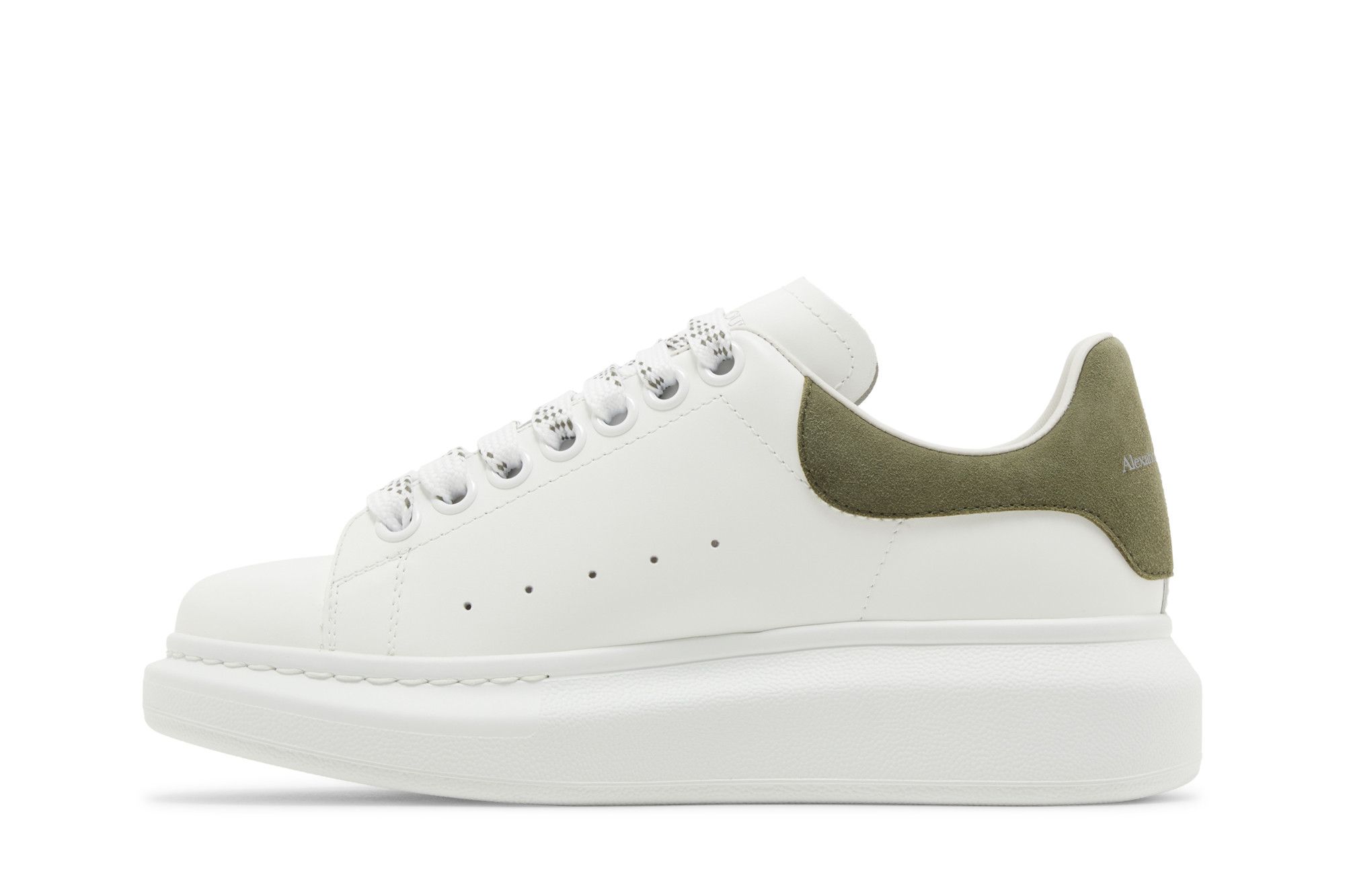 Size 5.0 Alexander McQueen Wmns Oversized Sneaker 'White Khaki'