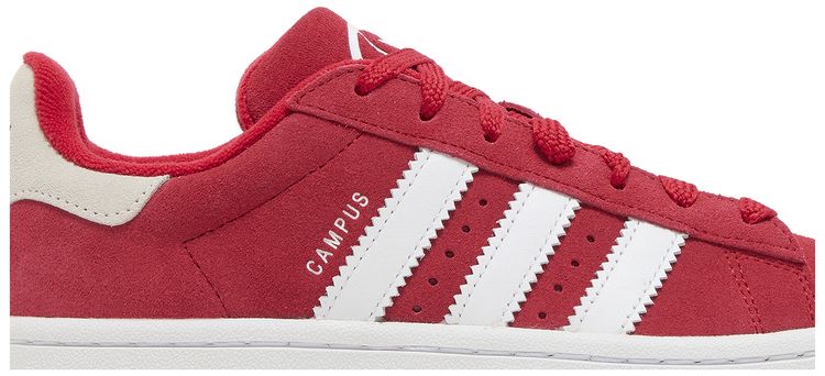 Adidas Campus 00s J Scarlet   White Heel Tab