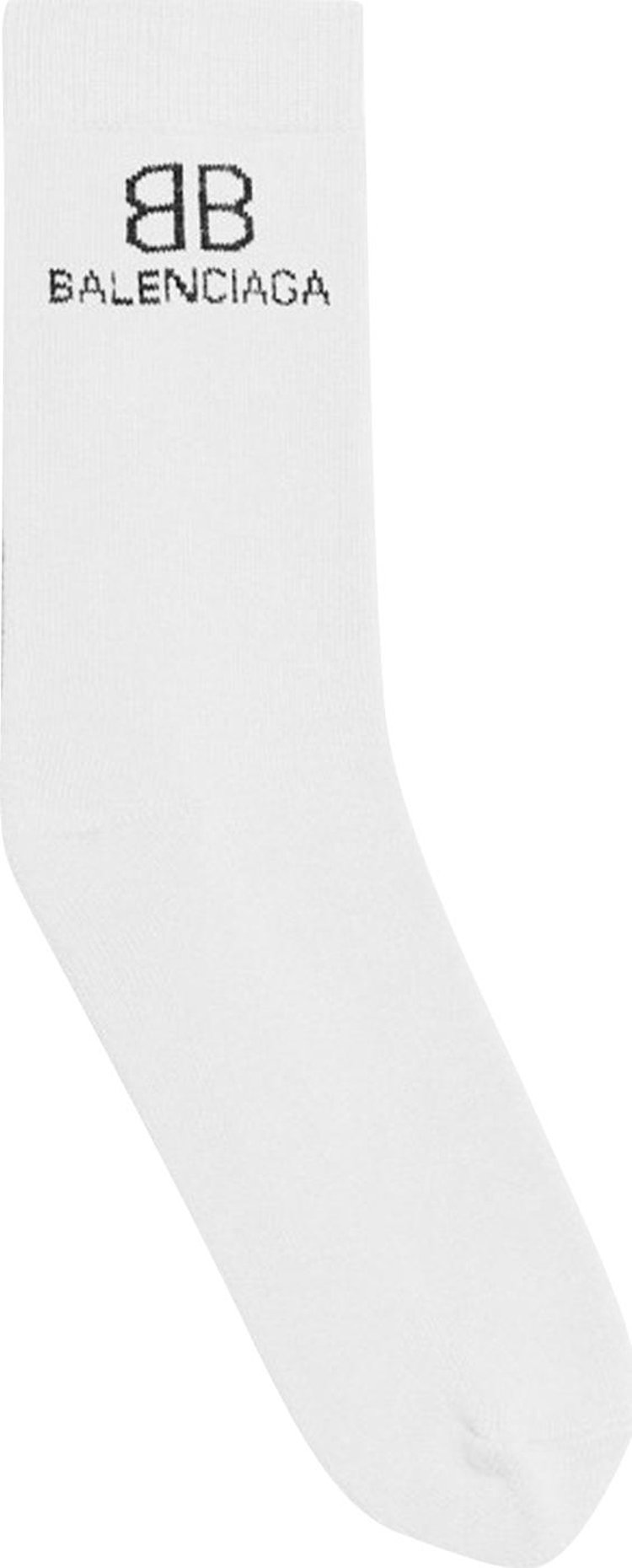Balenciaga Logo Socks 'White/Black'
