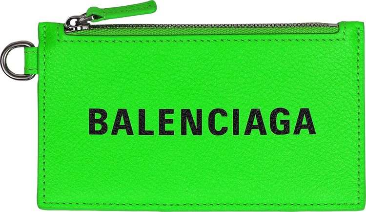Balenciaga Cash Case Key Chain 'Fluo Green/L Black'