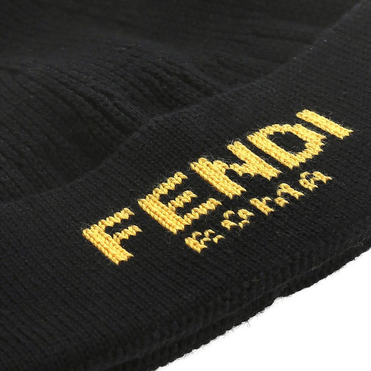 Fendi Knit Beanie Black