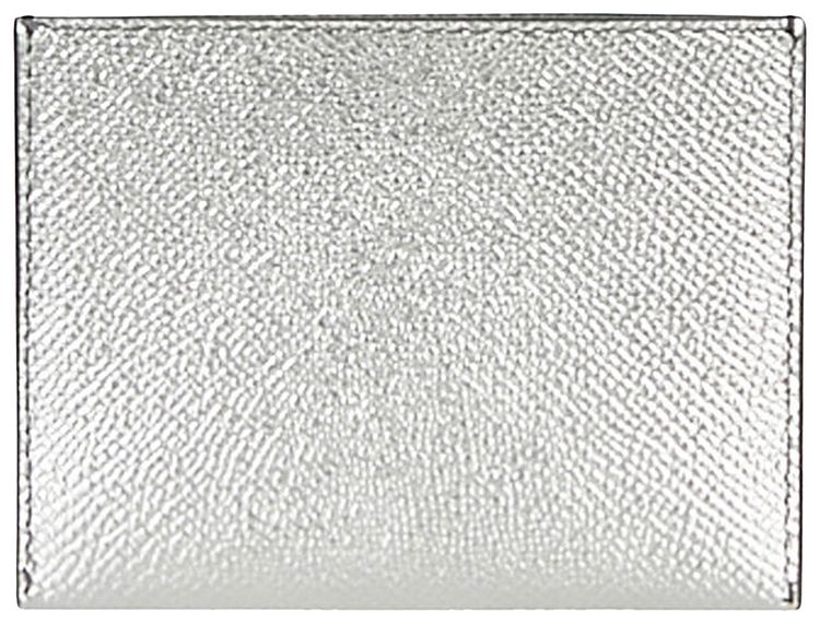 Givenchy Eros Cardholder In Metalized Leather Silver