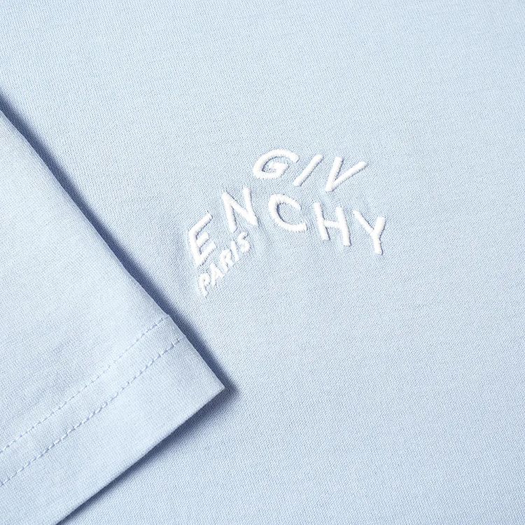 Givenchy Refracted Embroidered T Shirt Baby Blue