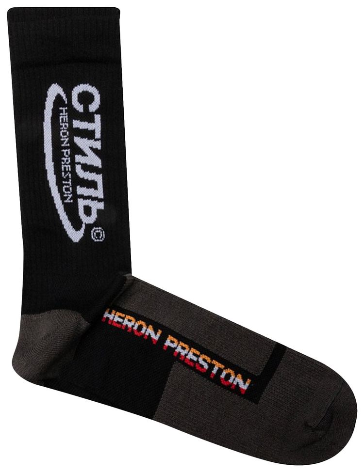 Heron Preston CTNMB Double Cuff Socks Black