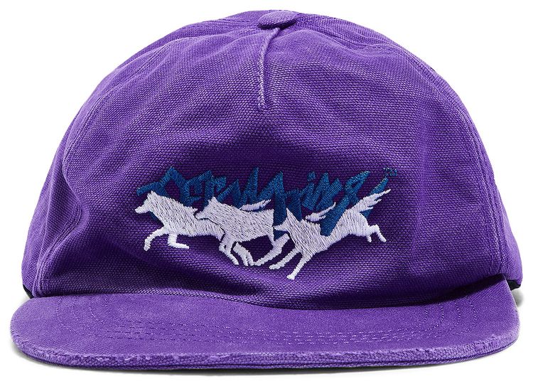 Off White Running Wolves Baseball Cap Purple