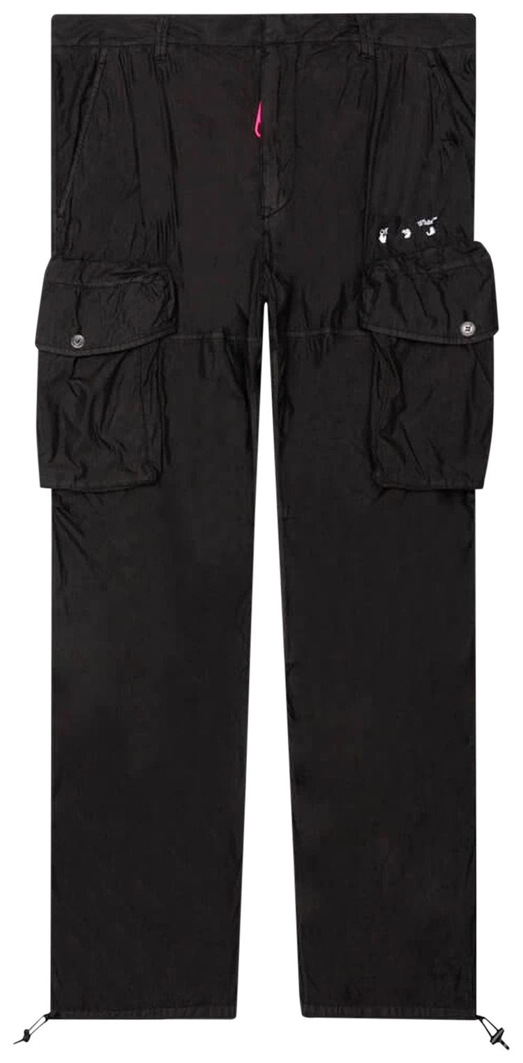 Off White Logo Utility Trouser Black