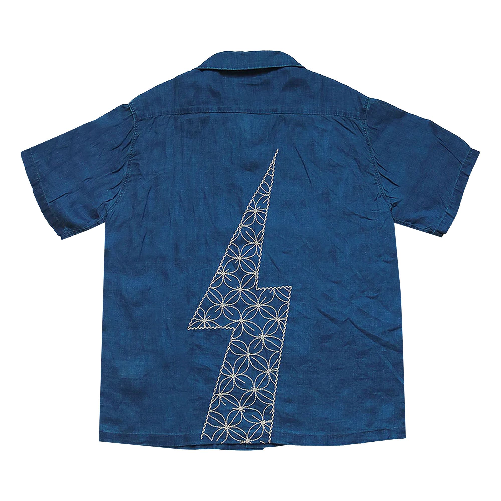 Buy Kapital Thunder Sashiko French Cloth Linen Aloha Shirt