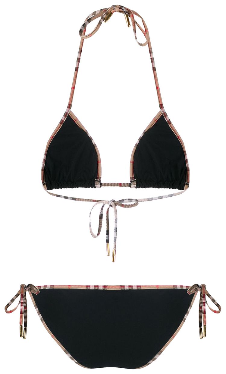 Burberry Vintage Check Trim Bikini Black