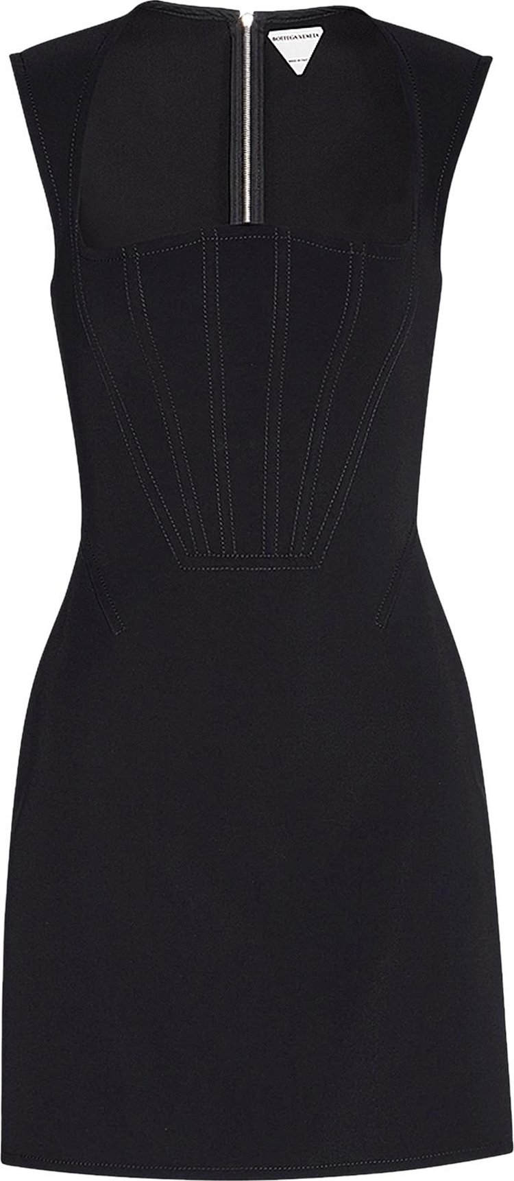 Bottega Veneta Technical Viscose Silk Dress 'Black'