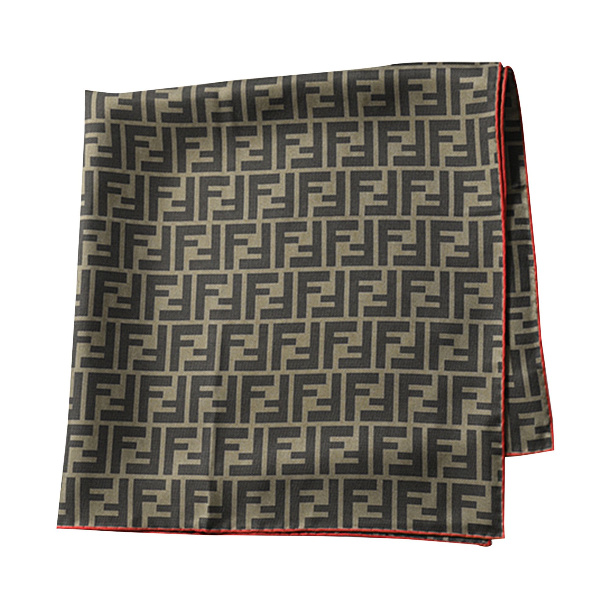 Buy Fendi FF Silk Scarf Foulard Fragola FXT103 A6DO F0TZ5 GOAT