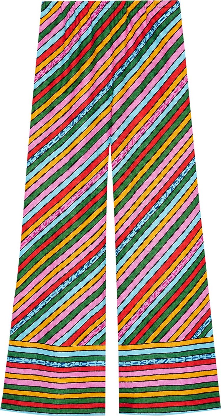 Gucci x Ken Scott Print Wide-Leg Linen Pant 'Multicolor'