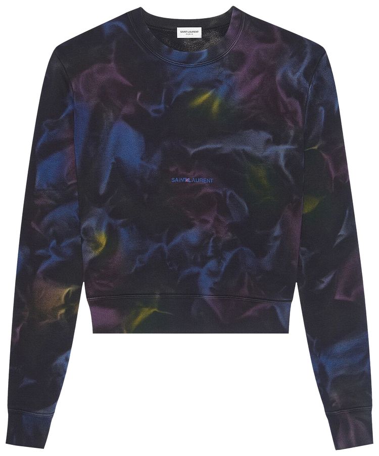 Saint Laurent Tie Dye Sweatshirt Multicolor
