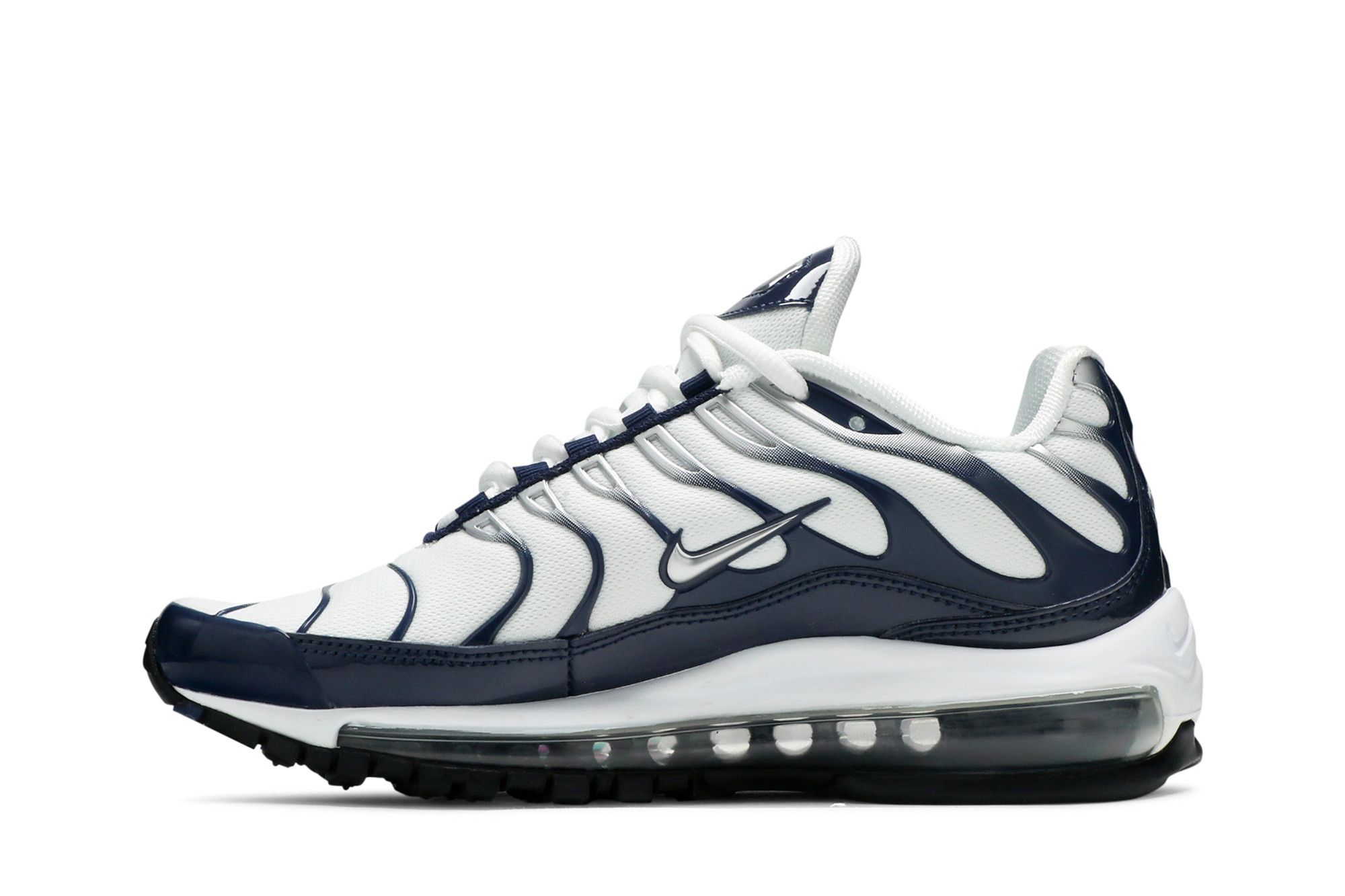 Nike air max 97 blue and silver top