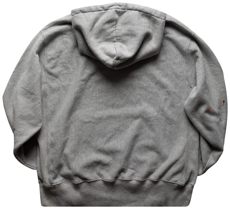 Gallery Dept Logo Painted Hoodie Grey