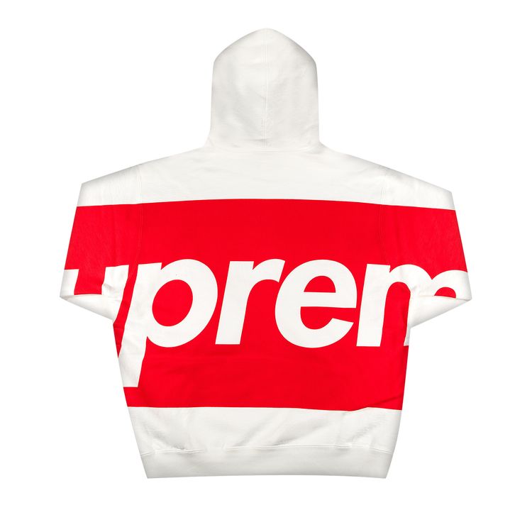 Supreme Big Logo Hooded Sweatshirt White