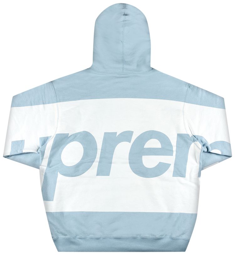 Supreme Big Logo Hooded Sweatshirt Light Blue