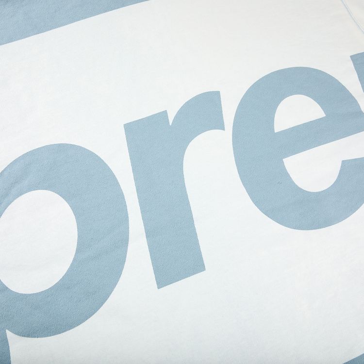 Supreme Big Logo Hooded Sweatshirt Light Blue