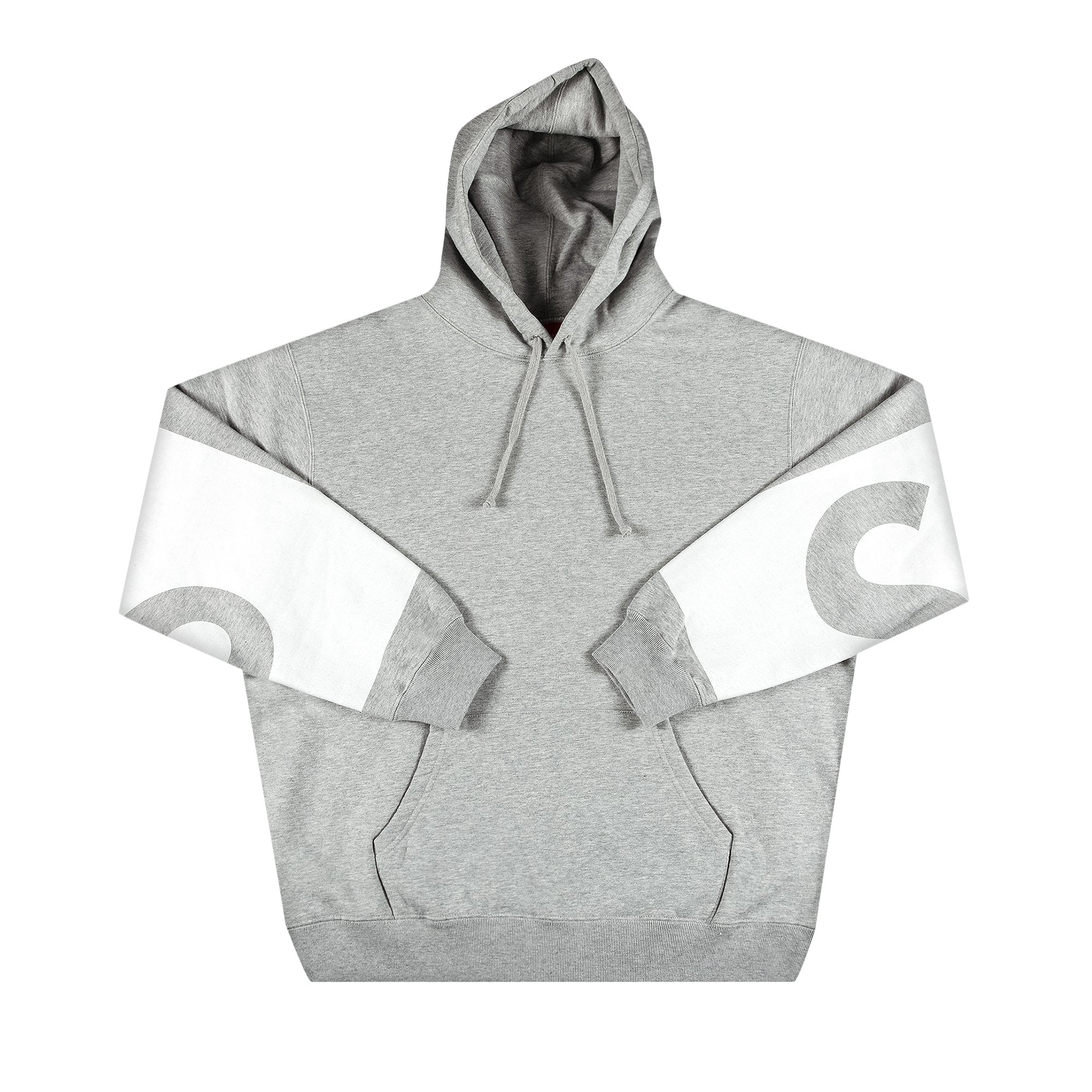 Supreme Big Logo Hooded Sweatshirt 'Heather Grey'