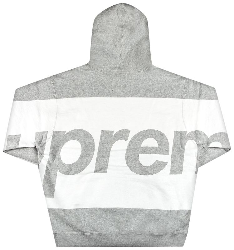 Supreme Big Logo Hooded Sweatshirt Heather Grey