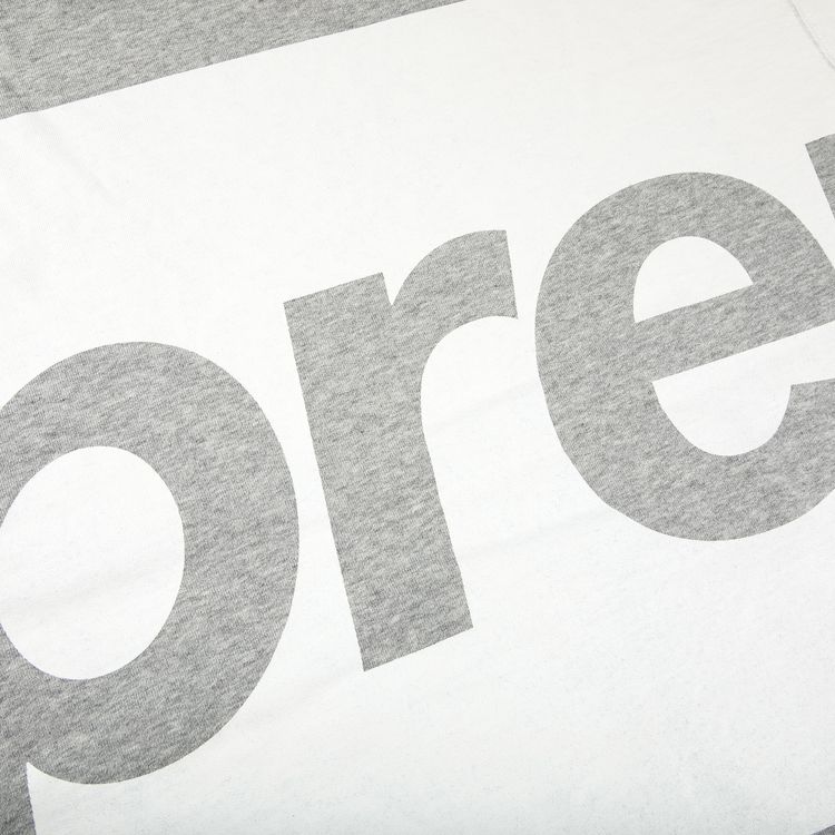 Supreme Big Logo Hooded Sweatshirt Heather Grey