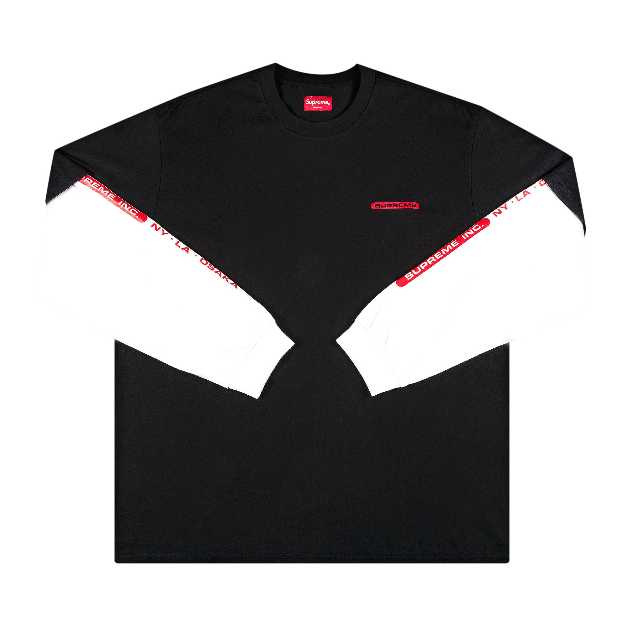 Supreme Inc. Paneled Long-Sleeve Top 'Black'