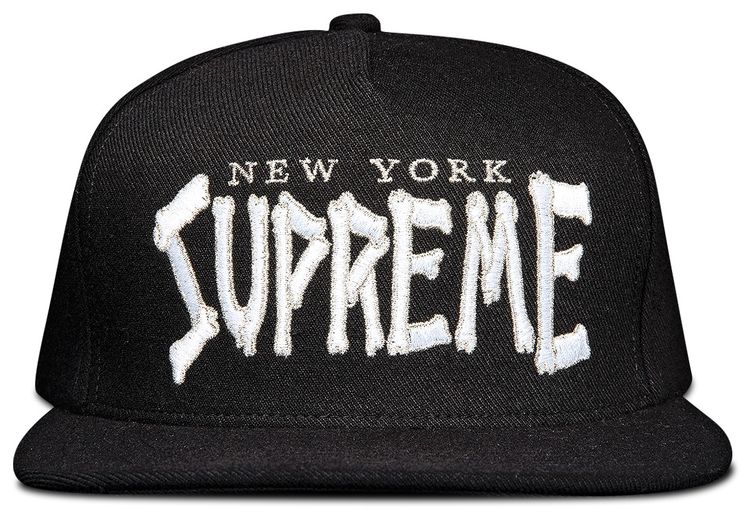 Supreme Bones Logo 5 Panel Black
